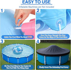 6pcs 4ft Pool Pillows for Above Ground Pools, Cover Balloon Winterizing Inflatable Air Pillow Float with Ropes PVC Ice Equalizer Closing Winter Swimming Ball Accessories