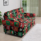 FKELYI Cute Christmas Furniture Protector Easy Going Stretch Sofa Slipcover Non-Slip Sofa Couch Cover Washable Sofa Slipcovers L