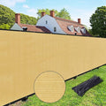 UPGRADE Privacy Fence Screen 6'x1' Sand Outdoor 90% Visibility Blockage 170 GSM Mesh Shade Cover Panels for Backyard,Balcony,Home Decoration with Zip Ties,Customized Avaliable