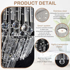 D24''XH86'' Large Chandeliers Modern Pendant Chandelier Lighting Raindrop Crystal Chandelier Flush Mount Ceiling Light for Entryway Staircase Hotel Lobby
