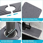 SpaceHacks Stone Faucet Mat for Kitchen Sink - Fast Drying Diatomite Stone Drying Mat, Textured Drainage Sink Protector, Water Splash Guard with Base Pads for Bathroom Counter (15.7x4 in, Dark Gray)