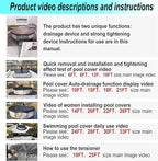 8 Ft Wintet Pool Cover, with Automatic Drain Round Pool Cover, One-Piece Quick Installation and Removal for Round Hot Tub and Spa Pool, Preventing Waterlogging, UV Protected