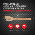 Helen’s Asian Kitchen Slotted Spatula, Natural Bamboo, 13-Inch