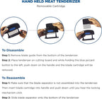 Jaccard 15-Blade Meat Tenderizer, Simply Better Meat Tenderizer, ABS Columns/ Removable Cartidge, NSF Approved, Black