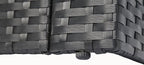4 Pieces Outdoor Furniture Complete Patio Cushion Wicker P.E Rattan Garden Set, Full, Black