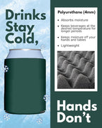 PartyPrints 1000 Pack Hunter Green Blank Can Cooler Sleeves, Customizable Bulk Can Coolers, Extra-Thick Collapsible Drink Insulator Sleeve, Beer Can Coolers for Party Beverages