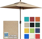 EliteShade USA 10-Year-Non-Fading 6x6Ft Square Market Umbrella Patio Outdoor Table Umbrella with Ventilation, Heather Beige