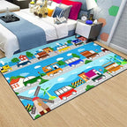 Car Carpet for Kids Kids Rugs for Playroom Car Track Rug Road Rug for Kids Car Play Rug Road Carpet for Toy Cars Car Track Rugs for Boys Car Rug for Boys Room 4'5''×6'