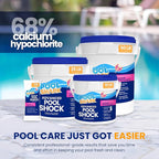 Pool Shark 68% Calcium Hypochlorite Pool Shock for Swimming Pools - 24 Pack Chlorine Granules - 1 lb Bags Pool Chlorine Shock Treatment for Inground & Above Ground Pools - Fast-Dissolving Chlorine