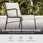 EAST OAK 4-Piece Patio Furniture Set, Waterproof Outdoor Furniture Set, Patio Sofa with Coffee Table for Balcony or Porch, 4 Seats Patio Conversation Sets for Backyard in Grey