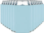 Blank Beer Can Cooler Sleeves (110-Pack) Soft Insulated Beer Can Coolies - HTV Friendly Blank Koolies in Bulk for Beer Cans & Bottles - Coolie Blanks for Vinyl Projects & Wedding Favors (Light Blue)