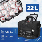 Maelstrom 30/40 Can Soft Cooler Bag, Leakproof Insulated Ice Chest | 24h Cold (With Ice), 5-Layer Insulation, Multi-Pockets ,Lightweight,Perfect For Camping, Beach, Hiking, Kayaking, Road Trips