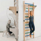 ComfyBumpy Swedish Ladder with Convertible Play Table | Montessori Climbing Set for Kids, Indoor Playground & Jungle Gym - Wall Climbing Toy for Active Play & Table | 400lbs Capacity (Set of 1)