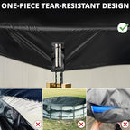 QH.HOME 21 Ft Round Winter Pool Cover with Fast Tightening Patented Ratchet,Pool Covers for Above Ground Pools, One-Piece Tear Resistant Swimming Pool Cover Protector with Upgraded Ultimate Windproof