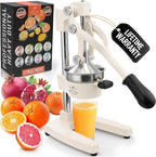 Zulay Kitchen Cast Iron Juicer - Heavy Duty Manual Juicer with Detachable Strainers for Easy Cleaning, Orange Juice Press for Citrus Fruits, Perfect for Bartenders, Juice Lovers & Health Enthusiasts
