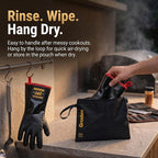 PRO BBQ Gloves, Black Neoprene, 14-Inch, Heat Resistant up to 932°F, Waterproof with Cotton Lining, America 250th Anniversary Edition, Includes Storage Bag (Roomy Fit-14INCH-932℉-PRO)