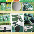 16-Gallon Collapsible Trash Can (16x19 in) Hard-Shell Bottom Yard Garden Bag for Pop-Up Trash Can,Recycling Bin,Yard Waste Container,RV Camping Waste Bin,Laundry Hamper,Lawn Grass,Leaf Bag,Weed Basket