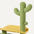 Amazon Basics Cactus Cat Tree for Indoor Cats & Kittens, Scratching Post with Curved Perch, Cozy Cat Condo, Natural Sisal, Interactive Dangling Ball, 30.7" (77.9cm) H, Green