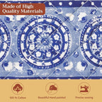 Maison d' Hermine Pot Holders 100% Cotton Potholders (8" x 8", Pack of 1) | Heat Resistant Hot Pads with Loop BBQ Cooking Baking Farmhouse Kitchen Handling Hot Pans Spring Summer - Melodie Bleue