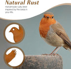 DIVINA VITAE 10Pcs Rusty Birds Decoration Lifelike Metal Birds Yard Art Simulation Bird Statue Yard Garden Decor for Outdoor Sculptures Art Fence Decorations(Style B)