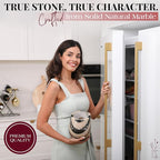 Gusto Nostro Marble Wine Chiller Bucket - 750ml Wine Bottle Cooler and Champagne Chiller for Party, Kitchen, Bar Cart Decor to Chill & Keep Bottles Cold - With Unique Wine Lovers Gift Box