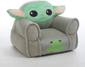 Idea Nuova Figural Mink with Sherpa Trim Bean Bag Chair for Toddlers and Kids, Star Wars Grogu