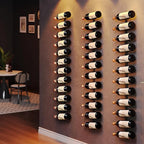 Sonyabecca 3 Pack 12 Bottle Wall Wine Rack, DIY Wine Rack Wall Mounted, Wall Mounted Wine Rack,Display Holder Used as One or Four, for Kitchen, Dining Room, Bar, Wine Cellar