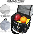 Lunch Bags for Women/Men, Insulated Lunch Bag for Work Office Picnic - Lunch Cooler Bag Leakproof Lunch Box with Adjustable Shoulder Strap - Hibiscus