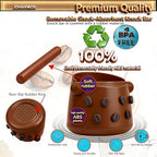 5-Inch Espresso Knock Box, Holds 15+ Coffee Pucks with Barista Towels, Removable Knock Bar & Anti-Slip Base, Espresso Machine Accessories for Home/Office (Classic Brown)