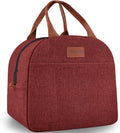 Lunch Bag for Women & Men Adult Insulated Lunch Box, Small Leakproof Cooler Food Lunch Containers Reusable High Capacity Lunch Tote Bags for Work, Travel, Outdoor - Wine Red