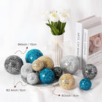 Decorative Ball for Bowls, 4 Inch Mosaic Glass Balls Decorative Glass Orbs for Home Decor/Dining Tables/Wedding Party/Coffee Table/Centerpiece Decor [Black]