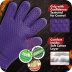 KITCHEN PERFECTION XL Silicone Smoker BBQ Gloves -Heat Resistant Oven Mitts | Waterproof, 5-Finger Design For A Better Grip, for Pitmasters, Meat Smoking, Grilling, Cooking, Frying Turkey | Grill Gift