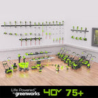 Greenworks 40V 10" Brushless Pole Saw + Pole Hedge Combo, 2.5Ah Battery and Charger Included