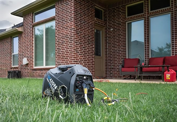 Pulsar 4,200W Portable Gas-Powered Quiet Inverter Generator for Home Emergency Backup, Parallel Capability, RV Ready, Long Run Time, GX420N