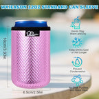 WKIEASON 12OZ Standard Can Coolers Sleeve Neoprene Can Coozies Insulators Can Koozies Cover for Beer Bottle PU Leather Neoprene Can Coolier for Soda Beverage Cokecola Can Sleeves-3PCS Pack