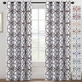 H.VERSAILTEX Blackout Curtains 84 inch Length 2 Panels Set Thermal Curtains & Drapes Window Treatment Noise Reducing Geometric Modern Grommet Living Room Curtains for Bedroom - Brown and Gray
