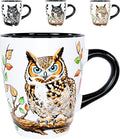 Color Changing Owl Coffee Mug 12oz – Heat Sensitive Ceramic Cup with Floral Reveal – Gifts for Owl Lovers, Unique Coffee Mugs for Women, Christmas Holiday Gift, Perfect for Coffee, Tea or Cocoa