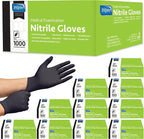 Inspire Black Nitrile Disposable Gloves | 4.5 Nitrile Disposable Safety Medical Cooking Cleaning Gloves