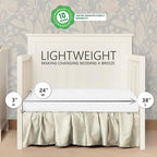 Aden 4-in-1 Convertible Mini Crib in Cherry, Greenguard Gold Certified & Sunset 3” Extra Firm Fiber Crib Mattress, Greenguard Gold Certified
