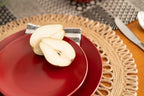 10 Strawberry Street Wazee Matte 8.25" Coupe Salad Plate, Set of 6, Red