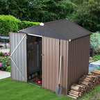 U-MAX 6x4 Storage Sheds & Outdoor Storage, Small 4x6 Outdoor Storage Garden Outside Shed kit, Galvanized Metal Utility Shed for Backyard, Patio and Lawn
