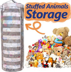 Stuffed Animal Storage Bean Bag Cover for Kids - Organize, Sit, Play & Box Help Promote Comfort and Relaxation - Perfect Playroom & Bedroom Plush Toys Beanbag, Cylinder, Best Gift for Kids