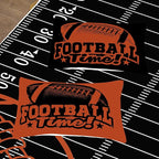 Tailor Shop Sports Football Comforter Set for Boys Kids Teens ，Football Bedding Sets Full Size Black Rugby Theme Bedding Set with 2 Comforter 2 Pillowcases