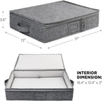 LotFancy Platter Storage Case, Hard Shell, China Storage Container for Moving, 17x13x3.5 in, 5 Felt Dividers Included