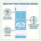 Pork Sausage Freezer Bags (Retail) - 1 Lb. Size - Package of 100