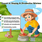 3lb Worm Bedding for Nightcrawlers and Red Wigglers (Worms Not Included) - Vermicompost Bin Worm Bedding - Earthworm Food for Organic Potting Soil Gardening Mix