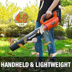 MAXLANDER Leaf Blower Cordless - 20V Electric Cordless Leaf Blower with Battery and Charger, 4.0Ah Battery Powered Leaf Blowers with 2 Speed Mode for Lawn Care, Blowing Leaves