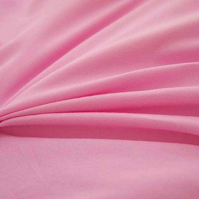 Pink Comforter Set Queen Size, 5 Pcs Bed in a Bag Girls Queen, Girls Queen Comforter Set, Girls Pink Bedding Queen, Teen Bedding Sets for Girls Kids
