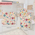 Wildflowers Floral Meadow Oven Mitts and Pot Holders (4PCS),Heat Resistant Non-Slip Silicone Kitchen Gloves for Cooking, Baking, BBQ Waterproof Kitchen Accessories