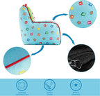 Idea Nuova Cocomelon Kids Mink Plush Bean Bag Chair with Piping & Top Carry Handle , Large